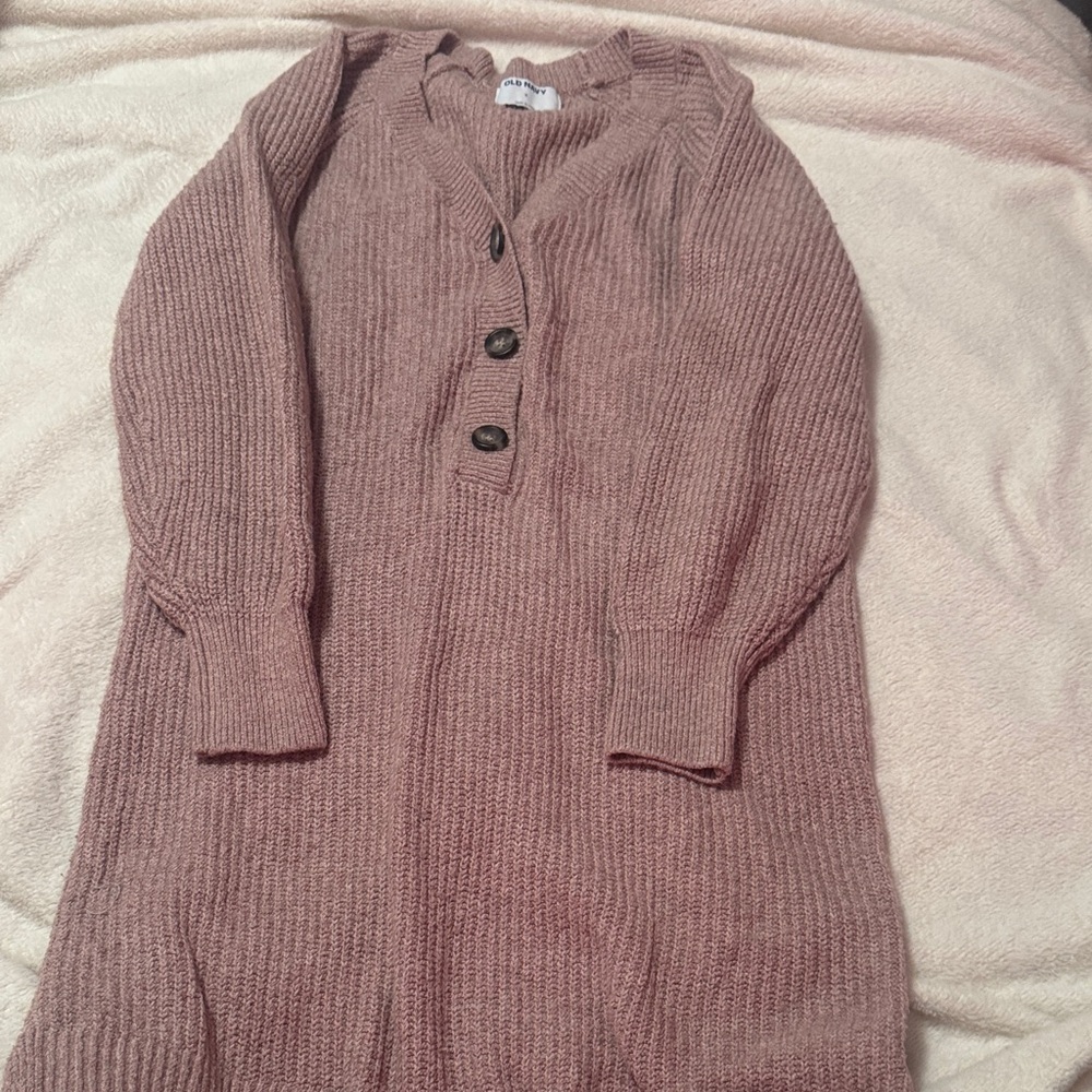 Old Navy Pink Long Sleeve Dress